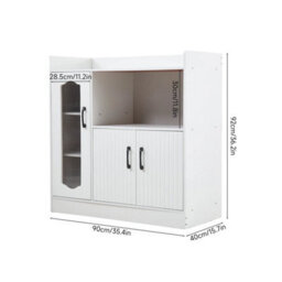 Kitchen Sideboard Cupboard 3 Door Storage Cabinet Unit - thumbnail 2
