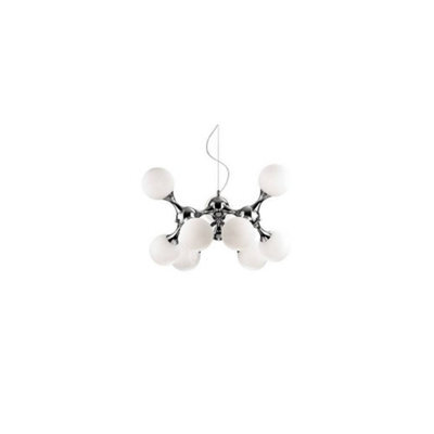 Ideal Lux Luminosa Nodi Bianco 9 Light Small Molecular Ceiling Pendant Chrome, E14