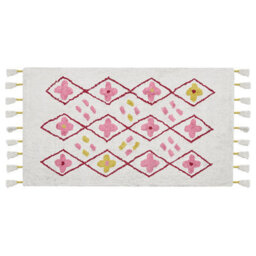 Beliani Kids Rug Cavus White 80 X 150 Cm Cotton - thumbnail 1