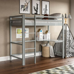 Lassic Vida Designs Sydney Grey Bunk Bed With Desk - thumbnail 1