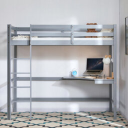 Lassic Vida Designs Sydney Grey Bunk Bed With Desk - thumbnail 4