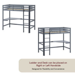 Lassic Vida Designs Sydney Grey Bunk Bed With Desk - thumbnail 6