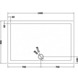 Royal Bathrooms Luxor 2 Sided Walk In Wet Room Fluted Shower Enclosure With 1400 X 900mm Stone Tray & Chrome Frame 8mm Easy Clean Glass - thumbnail 9