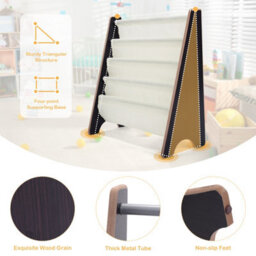 Costway 4 Tier Kids Bookshelf Magazine Rack Baby Book Storage Display Organizer Holder - thumbnail 8
