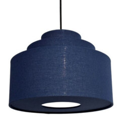 CGC Lighting Cgc Selina Tiered Layered Lampshade Navy Fabric - thumbnail 5