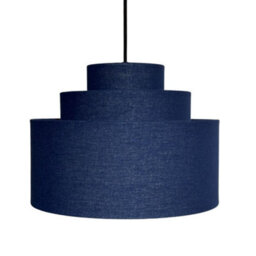 CGC Lighting Cgc Selina Tiered Layered Lampshade Navy Fabric - thumbnail 3