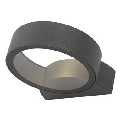 DAR Reon Outdoor Wall Light Matt Grey Glass Ip65 Led - image 1