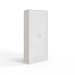 Fwstyle Chilton 2 Door Double Wardrobe White Gloss Scratch Resistant (H) 181.1 (W) 80 (D) 50Cm - thumbnail 3