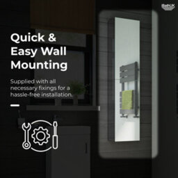 Ibathuk Bergen Wall Mounted Tall Stainless Steel Bathroom Mirror Cabinet With Double Door And 5 Shelves In Silver, 1300 X 300mm - thumbnail 4