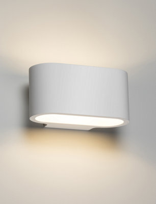 Luminosa Lighting Luminosa G9 Curved Up And Down Plaster Wall Light 180mm 230V Ip20 40W - image 1