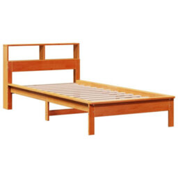 Berkfield Bookcase Bed Without Mattress Wax Brown 90X190 Cm Single Solid Wood Pine - thumbnail 7