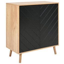 Beliani Modern Cabinet Bristow Black - thumbnail 1