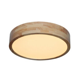 Luminosa Lighting Luminosa Norton Decorative Flush Ceiling Light White, Wooden 3000/4000/6500K Remote Control, Dimmable. - thumbnail 2
