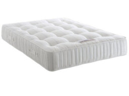 Divan Base Direct Dura Beds Balmoral Damask 1000 Pocket Sprung Divan Bed Set 4Ft Small Double Large End Drawer- Wool Clay - thumbnail 3
