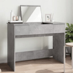 Walplus Dressing Table With Mirror Concrete Grey 100X45X76 Cm