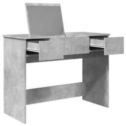 Walplus Dressing Table With Mirror Concrete Grey 100X45X76 Cm - thumbnail 4