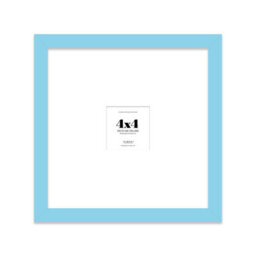 "4X4"" Light Blue Picture Frame - 4X4"" Square Frame With 1X1"" Mount For 4X4""/1X1"" Pictures Moderrn Style Thin Edge, 1 Pack" - thumbnail 1