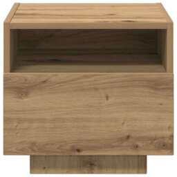 Berkfield Modern Bedside Cabinet With Led Lights Artisan Oak 40X39X37 Cm - thumbnail 6