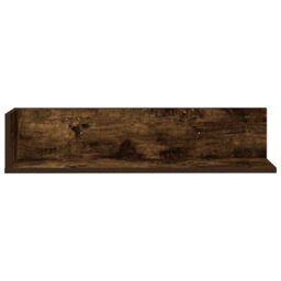 Berkfield Wall Shelves 2 Pcs Smoked Oak 75X16.5X16.5 Cm Engineered Wood - thumbnail 4