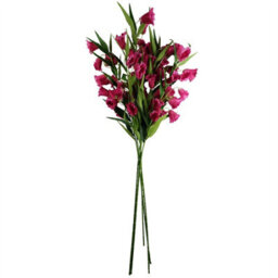 Leaf Pack Of 6 X 100Cm Trumpet Artificial Flower Stem Fuchsia Pink - thumbnail 7