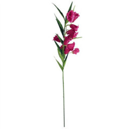 Leaf Pack Of 6 X 100Cm Trumpet Artificial Flower Stem Fuchsia Pink - thumbnail 2