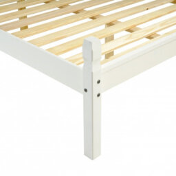 "Mercers Furniture Corona White 4Ft6 Double Low End Bed Frame Solid Wood Pine Wooden Painted 4'6"" With Mexican Styling" - thumbnail 5