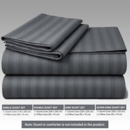 Pamposh Luxury Pack Of 2 Reversible King Size Duvet Cover Sets With Zipper Fastening, Corner Ties & Matching Pillowcase Soft Microfiber - thumbnail 6