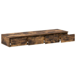 Berkfield Bed Drawers Smoked Oak 120X36,5X16,5 Cm Engineered Wood - thumbnail 5