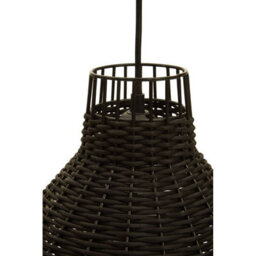 Orsina Black Rattan Pendant Lamp, Eco-Friendly Hanging Rattan Pendant Light, Durable Hanging Rattan Ceiling Lamp - thumbnail 5