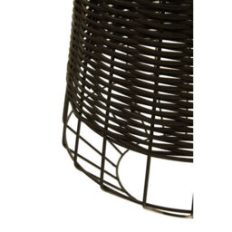 Orsina Black Rattan Pendant Lamp, Eco-Friendly Hanging Rattan Pendant Light, Durable Hanging Rattan Ceiling Lamp - thumbnail 4