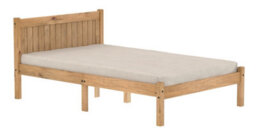 Save On Goods UK 4Ft Small Double All Pine,waxed Wood Bed Frame.wooden Shaker Style,low Footend Bedstead - thumbnail 5