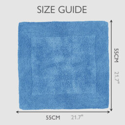 Allure Bath Fashions Elegance Reversible Heavyweight Shower Mat - Cornish Blue - thumbnail 3