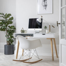 Nöa & Nani Noa & Nani Office Desk Computer Table In Classic White And Natural Pine Ludvig - thumbnail 1