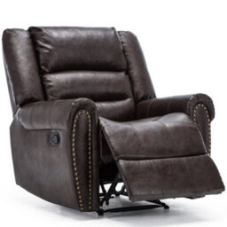 More4Homes Denver Bonded Leather Recliner Armchair W Stud Sofa Home Lounge Chair Reclining (Brown) - thumbnail 3