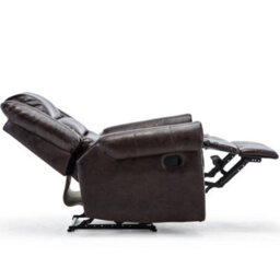 More4Homes Denver Bonded Leather Recliner Armchair W Stud Sofa Home Lounge Chair Reclining (Brown) - thumbnail 4
