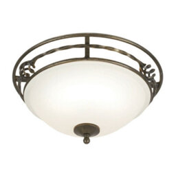 Elegant 2 Bulb Black And Gold Flush Light For Low Ceilings With Led E27 60W Bulb