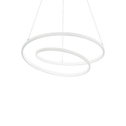 Ideal Lux Oz Led Decorative Swirl Integrated Pendant Light White, 3000K - thumbnail 1