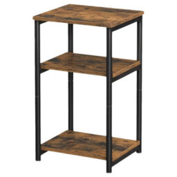 Sofa Side Table, 3-Tier End/coffee Table, Lamp Bedside Table With Steel Frame