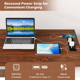 Costway L-Shaped Desk With File Cabinet Reversible Corner Computer Desk With 3 Drawers - thumbnail 6