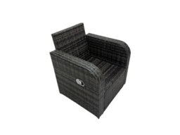 Fimous Rattan Garden Outdoor Furniture Set Love Sofa Reclining Chair Square Coffee Table Set With 4 Stools Side Table - thumbnail 6