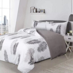 Ameha Printed Duvet Cover 2 Piece Set With Matching Pillowcase Soft Microfiber Leaf Floral Single (135X200Cm) - thumbnail 2