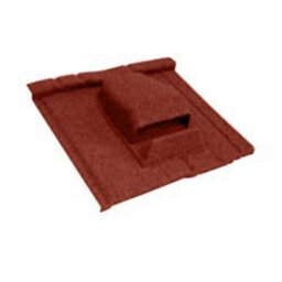 Marlborough Pack Of 2 (Total 2 Units) - Metal Roof Tile Slate Cowl Roof Tile Vent - 415mm (D)X 480mm (W) - Red