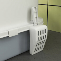 Pawhut Cat Litter Box, Hooded Cat Litter Tray With Lid, Scoop, Grey - thumbnail 8