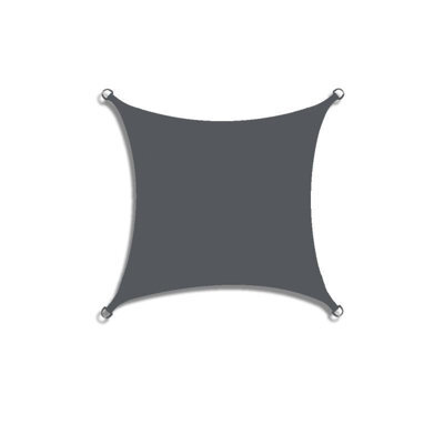 Grey 2X2M Rectangular Oxford Shade Sail 95% Uv Protection Waterproof - image 1
