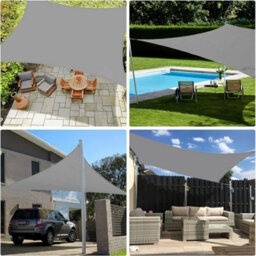 Grey 2X2M Rectangular Oxford Shade Sail 95% Uv Protection Waterproof - thumbnail 5