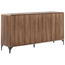 Beliani 4 Door Sideboard Cowell Dark Brown