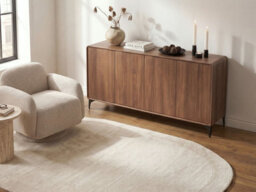 Beliani 4 Door Sideboard Cowell Dark Brown - thumbnail 2