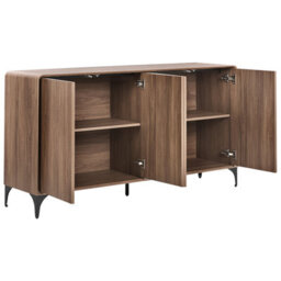 Beliani 4 Door Sideboard Cowell Dark Brown - thumbnail 5