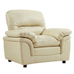 Furniture Instore Verona Cream  Leather Aire  Armchair