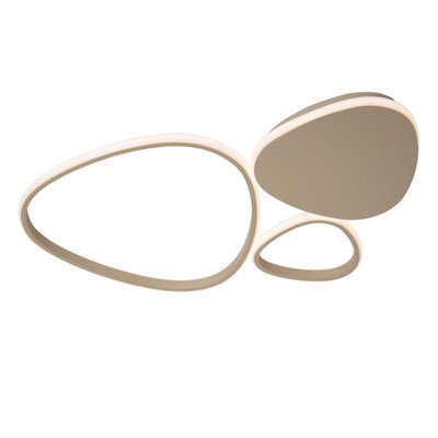 Lucide Samling Flush Ceiling Light - Led Dim. Cct 1X30W 2700K/4000K - Taupe - image 1